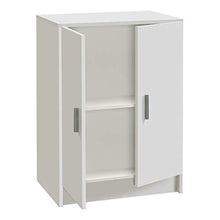 MarinelliGroup Armadio Multiuso 59 X 37 X 80 cm armadietto Mobile Bagno casa Garage ripostiglio 2 Ante 2 Ripiani Bianco 5149O