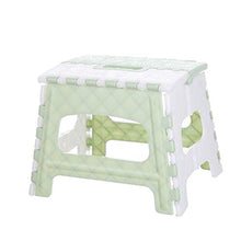Sgabello pieghevole in plastica, per adulti, portatile, per casa, cucina, treno, bagno (verde chiaro, 1 pz)