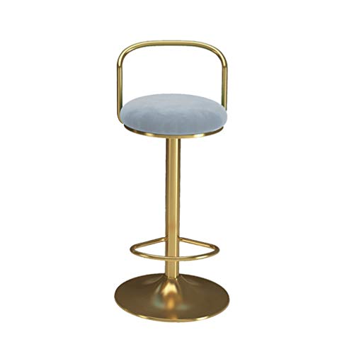 CSQ-Confortevole Inizio Alti sgabelli, Bar Caffetteria Sgabello Girevole Rotonda sede d'oro Staffa Sgabello Decorativo Stabile Base di Schienale Sedia Mobili Decorativi