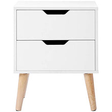 Q-HL Comodino Set di 2 Comodini per Mobili da Comodino Comodini per La Camera da Letto Soggiorno con 2 Cassetti 45 * 35 * 56,5 Cm - Bianco