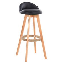 bdb Set di 2 Sgabelli da Bar for La Casa ， Sgabello Alto da Cucina Moderno con Superficie della Sedia in Pelle Bovina ， Sedie da Bar Girevoli A 360 ° mobilia (Colore : Black-Chair Frame 2-80cm)
