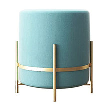 Sgabello da Toeletta Senza Schienale, Moderne Sedia da Trucco, Pouf Grigio per Camera da Letto, Poggiapiedi per Divano del Soggiorno, Bello e Pratico