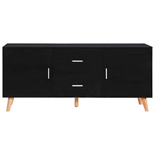 SKM Credenza Nera 160x40x70 cm in MDF