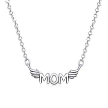 Baoxiaohed Collana in Argento Sterling, Collana Mom in Stile Moda Argento Sterling 925, Adatta per Festa della Mamma, Regali di Anniversario E Regali di Compleanno