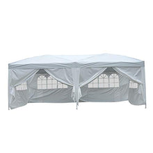 homcom Outsunny Gazebo Pieghevole da Giardino Esterno con 6 Pannelli Laterali 6x3m Bianco