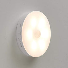 Luce notturna con rilevatore di movimento,lampada da parete ricaricabile USB,luce a LED intelligente per armadio Per camera da letto,armadio,corridoio,Cucina,Scale,Garage ecc.(Luce calda,6 pezzi)