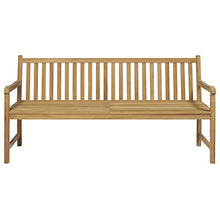 vidaXL Panca da Giardino con Cuscino Crema 175 cm in Legno di Teak