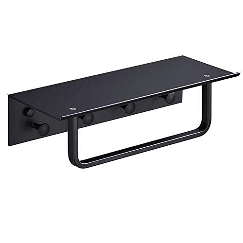 NHLBD Mensola da Bagno, mensola portaoggetti - Doccia Caddy scaffalatura in Alluminio Mensola da Bagno a Parete for Doccia con partizione portasciugamani da Bagno (Dimensioni: 60 * 12 * 7cm)