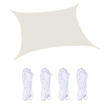 YTQ Rettangolo ombreggiante Vela Impermeabile per Giardino Esterno Patio 95% Protezione Solare UV Vela con Corda Protezione Solare Tendalino Tettoia off White (Size:2 * 2m)