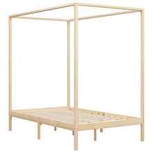 SKM Giroletto con Baldacchino 2 Cassetti in Legno di Pino 140x200cm