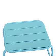 Set Tavolino e 2 Poltrone da Giardino in Metallo Bistro Verde Acqua