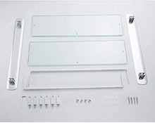 AINIYF Bagno Bagno Doccia Mensola Organizzatore Parete Punch-Free Vetro temperato rettangolo 2 Tiers Alluminio dello Spazio Cosmetic Rack, 2 Metodi di Installazione (Dimensioni: 40x13x39cm)