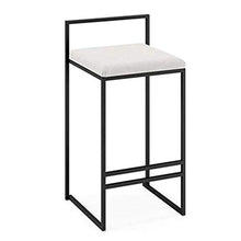 GYPPG Elegante Sgabello Alto con Schienale Semplice Altezza 66/76 cm | Gambe in Metallo Nero e Confortevole Imbottitura in Velluto | Ideale per Bar, casa, uffici, caffè, Feste, Pub e Cuc