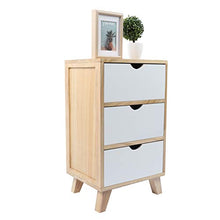 Dsrgwe Comodini Casalingino Comodino con 3 Cassetti Tavolo Notturno Facile Indtallazione per Camera da Letto Indoor