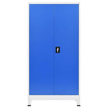 Tidyard Armadio per Ufficio in Metallo,Armadio Schedario- Disponibili in Diverse Misure 90x40x180 cm Grigio e Blu