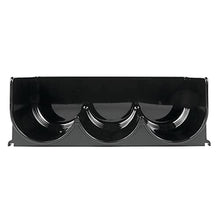 mDesign Portabottiglie in Plastica Nera - Bottigliera e Scaffale Porta Bottiglie per conservazione ottimale - Set da 4 - Struttura impilabile - Per 3 bottiglie