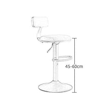 XINGLEI Sgabello Alto da Bar, Regolabile in Altezza e Girevole a 360 °, Moderna Sedia Imbottita con Schienale Medio per Una Seduta ergonomica Alta, Resistente e Stabile (Color : Pink, Size : 45~60cm)