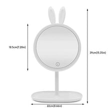 AJH LED Specchio per Il Trucco Specchio per Il Trucco Specchio cosmetico con Supporto, Specchio per Il Trucco Vanity Cornice Ovale Ingrandimento 1X e 3X Specchio da Barba