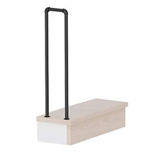 GYPPG Set di 2 sgabelli Bar, sedie Pranzo Alte 65/75 cm con Gambe in Metallo, Sgabello Cucina con Schienale e poggiapiedi, Sedile in Flanella Nera