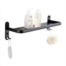 WDGNY mensola da bagno a parete Doccia Mensole con Portasciugamani Spazio Alluminio Foratura Bagno Mensola Quadrato Accessori 0914