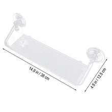 Yardwe Trasparente Mensola da bagno con ventosa Scaffale da muro con doccia non forato (42,8 x 12 x11cm)