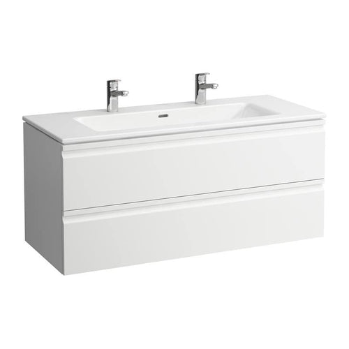 Laufen PRO S Set, lavabo, 2 Fori per Rubinetto, sfioratore, incl. mobiletto, 2 cassetti, 1200x500mm, colorazione: wenge - H8619674231071