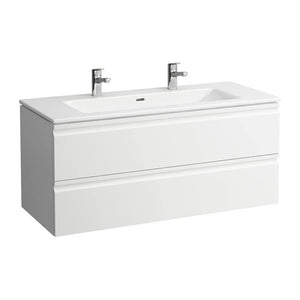 Laufen PRO S Set, lavabo, 2 Fori per Rubinetto, sfioratore, incl. mobiletto, 2 cassetti, 1200x500mm, colorazione: wenge - H8619674231071