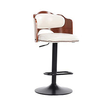 Sgabello da bar WGZ in legno massello sedia bar sedia ascensore girevole sgabello alto moda moda (colore : bianco)
