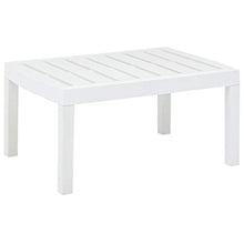 Lechnical Tavolino da Esterno Tavolino Basso da Giardino con Balcone Tavoli da Cucina Plastica Tavolo da Pranzo Salone mobili per Ufficio Bianco 78x55x38 cm