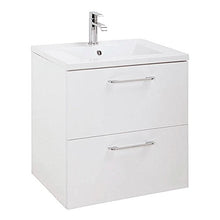 Homemania HOMRAN_5273 Mobile Bagno Happy da Parete, da Bagno, Bianco, Cromo, in Legno, Ceramica