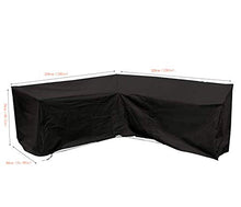 LJWLZFVT mobili da Esterno, copridivano ad Angolo, copridivano da Tavolo, Antipolvere, （320x320x80cm） Copertura Mobili Giardino Impermeabile-Nero 300x300x98cm