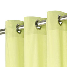 vidaXL 2X Tende con Anelli Classici Eleganti Traslucide Moderne Tendaggi Casa Rivestimento Finestre Privacy in Metallo e Cotone 140x225 cm Verde