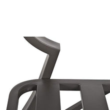 Outsunny Set Tavolino e Sedie da Giardino a Dondolo con Cuscini, Ripiano in Vetro e Struttura in Acciaio Beige