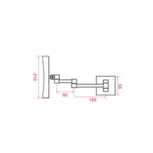 SHY Specchio per Il Trucco a LED da Parete, Specchio da Bagno, Lente d'Ingrandimento 3X Pieghevole in Acciaio Inossidabile, Specchio da Barba, Quadrato, Argento