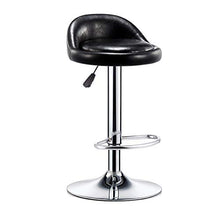 TopJiä Seggiola da Bar con Schienale con Poggiapiedi,Moderni Sgabelli da Bar Regolabile da Bar 60-80cm,Girevole Sedia Domestico Bar Seggiolone,Cromo Base Portante di Carico 150kg