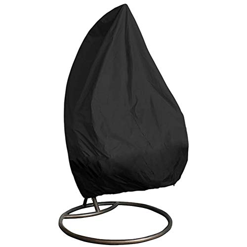 JQDZX Copri sedia da Giardino, Sedia a Dondolo con Cerniera, Protezione Antipolvere Impermeabile - Copertura Mobili da Giardino, per Veranda Patio Giardino (Double 232*203cm,Black)