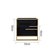 Comodini Armadi di stoccaggio di Vernice in Acciaio Inox Hong Kong Cassetti di Lusso in Stile Hong Kong per Soggiorno (Color : Black, Size : One Size)