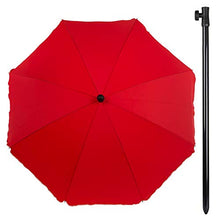 Aktive Ombrellone con filtro UV, colore: rosso, diametro 240 cm (ColorBaby 85305)