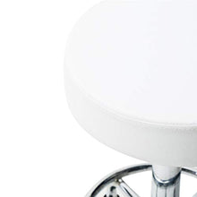 ZXYDD - Sgabello rotondo con piedini girevoli e girevoli regolabili a gas, colore: Bianco