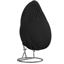Callni Poltrona sospesa, impermeabile, antivento/resistente alle intemperie, materiale Oxford 600D, resistente agli strappi, copertura per poltrona sospesa, 115 x 190 cm, colore nero