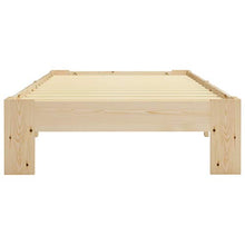 BIGTO - Struttura letto in legno di pino massello, per camera da letto, 100 x 200 cm, colore: Marrone chiaro