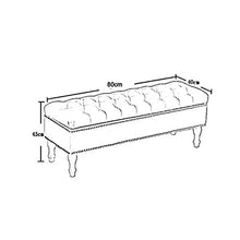 LXESWM Pouf Panca Ottomana Pieghevole Scarpe Panca Poggia Piedi, Scarpe in Pelle Panca Poggiapiedi Pouf Storage Box Bed Fine Sgabello Divano Sgabello (Size : 80cm)