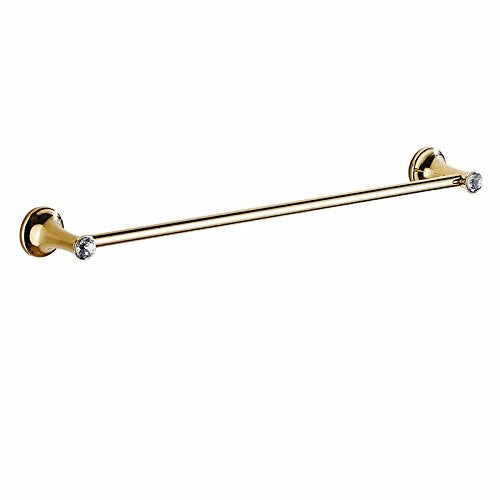MBYW Portasciugamani Moderno e Minimalista Alto carico Portasciugamani Elegante da Bagno Mensola portaoggetti 0705 Towel Rack, Wall-Mounted, Bathroom Single Towel Strip, Stainless Steel, Gold 63cm