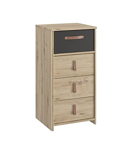 GAMI - Cassettiera con 4 cassetti, stile industriale, colore: Arthus