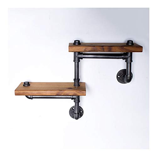 LYM &ripiano di stoccaggio Mensole a Muro, Industriale del Vento del Tubo Rack trapezoidale Shelf Soggiorno Wall Hanging Shelf Scaffale Decorativi Libreria Mensola Scaffale di Finitura
