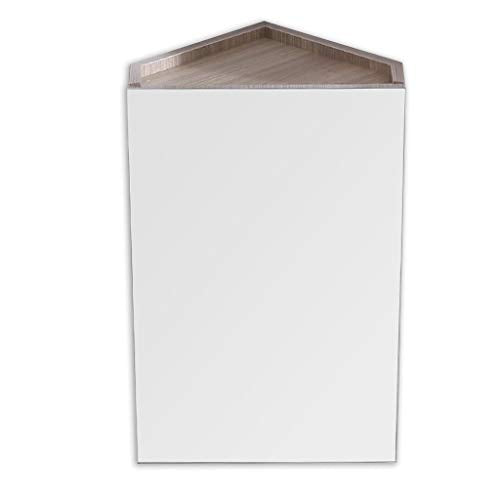 Armadietti a specchio Parete del Bagno Mobile a Specchio a Parete mobiletto Triangolare mensola Multistrato Parete in Legno Massiccio Specchi da Parete