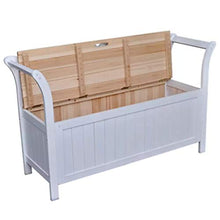 GOTOTOP Baule da Giardino Impermeabile,Cassapanca per Esterni,Panchina con i Braccioli Curvi, Lavorati a Mano, Legno massello di Abete, Compensato,126 x 42 x 75 cm