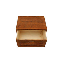 Rebecca Mobili Cassettiera Retro, Comodino 2 cassetti, Legno Marrone, per Bagno Soggiorno Camera da Letto - Misure: 36 x 35 x 24 cm (HxLxP) - Art. RE6087