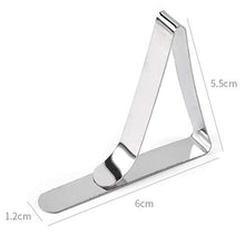 Clip 12pcs Tovaglia in Acciaio Inox Triangolare Tovaglia Copertura Holder Tabella Morsetti Clip Regolabili per La Festa di Picnic