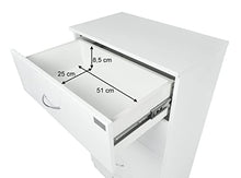 SAMIRA Cassettiera Moderna in Legno MDF Laccato Bianco - Mobile d'arredo settimino MOD. Eros